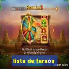 lista de faraós